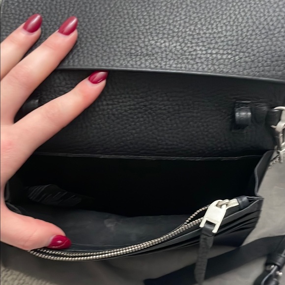 All Saints Black Crossbody Bag Minimalist Design - Picture 5 of 7